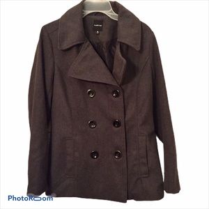 Rampage Gray Double Breasted Pea Coat